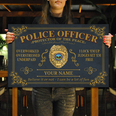 89Customized Personalized Police Officer Pallet Sign
