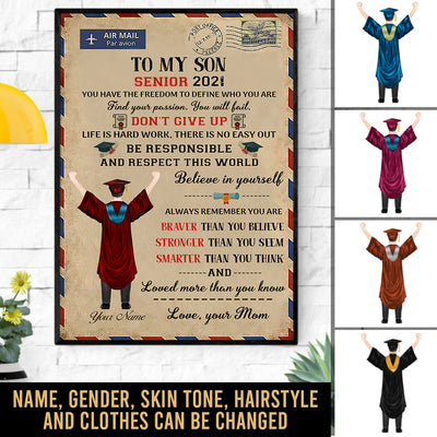 89Customized Personalized Poster Believe In Yourself Senior Graduation 2021 Boy