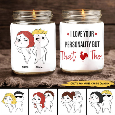 89Customized Funny Couple Personalized Candle