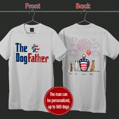 89Customized The dogfather happy 4th july Customized 2-Sided Shirt