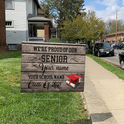89Customized Personalized Yard Sign Proud Of Senior 2021