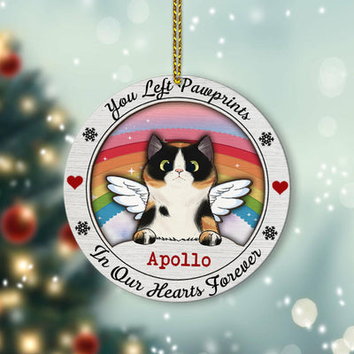 89Customized Cat Angel Personalized 2 Layered Wooden Ornament - Christmas Gift For Cat Lovers