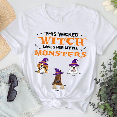 89Customized This Wicked Witch Loves Her Little Monsters Shirt