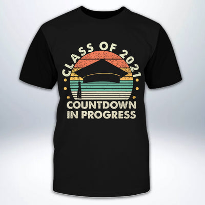 89Customized 2D Shirt Senior Vintage Countdown Class 2021