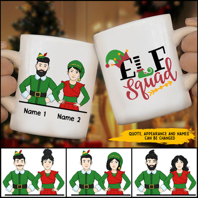89Customized Elf Couple Gift Personalized Mug