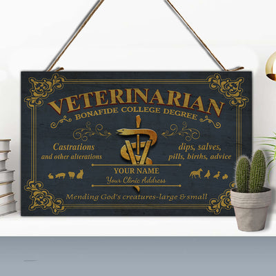 89Customized Personalized Veterinarian Pallet Sign