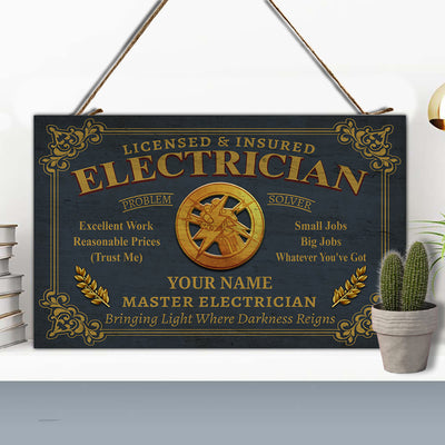 89Customized Personalized Electrician Pallet Sign