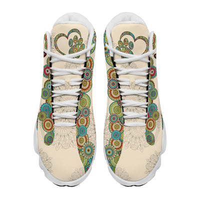 89Customized Boho Chic Pattern Dog and Cat Customized White Air JD13 Shoes