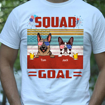 89Customized Squad Goal Dog Team 4th of July Customized Shirt