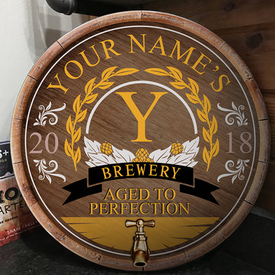 Brewery for Beer Lovers Customized Wood Sign