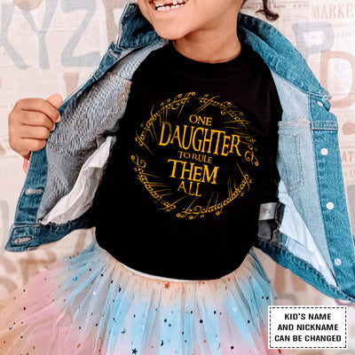 89Customized One kid to rule them all personalized youth t-shirt