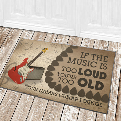 89Customized guitar lounge personalized doormat