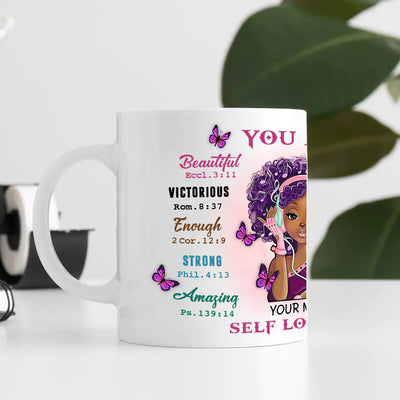 89Customized You Are Beautiful Black Teenage girl personalized mug