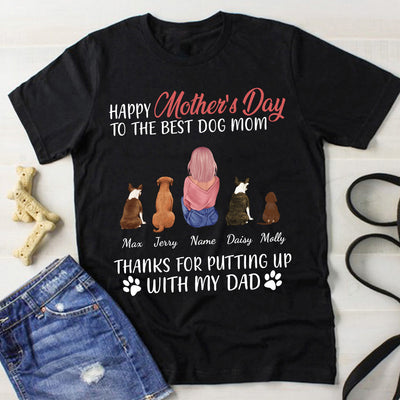 89Customized Personalized 2D T-Shirt Family Happy Mother's Day Dog Mom