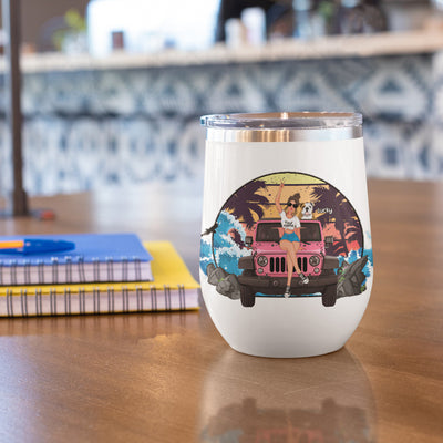 89Customized Life Is Short Take The Trip Buy The Jeep Personalized (No straw included) Wine Tumbler