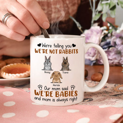 89Customized My mom said I'm a baby Rabbit Lovers Personalized Mug