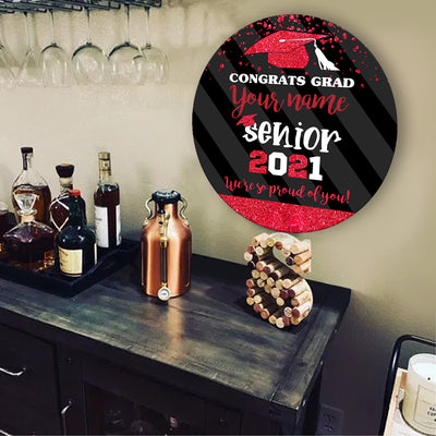 89Customized Personalized Wood Sign Congrats Grad 2021 Glitter