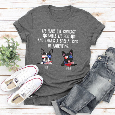 89Customized Dog dad We make eye contact 4th of July Customized Shirt