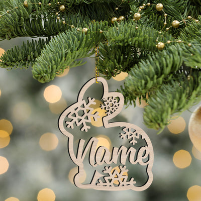 89Customized Rabbit Lovers Personalized Ornament