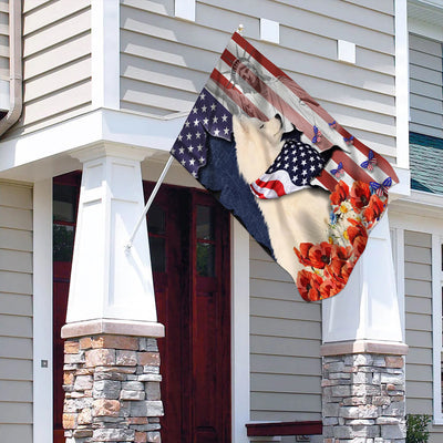 89Customized 4th of July Proud Dog Customized Garden Flag