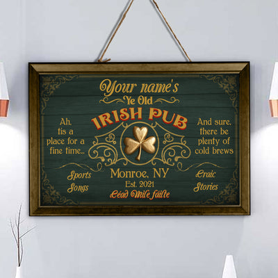89Customized Irish Pub a place for a fine time Customized Pallet Sign