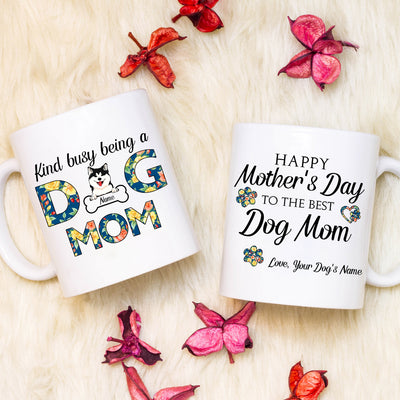 89Customized Personalized Mug Kinda Busy Dog Mom
