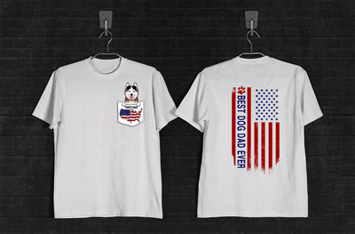 89Customized Best dog dad ever 3D pocket dog 4th of July Customized Shirt