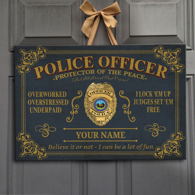 89Customized Personalized Police Officer Pallet Sign