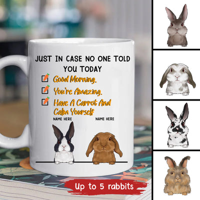 89Customized Just In Case Today Rabbit Lover Personalized Mug