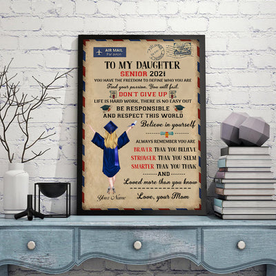 89Customized Personalized Poster Believe In Yourself Senior Graduation 2021 Girl