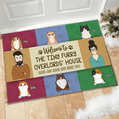 89Customized Welcome To Cat House Personalized Doormat