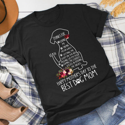 89Customized 2D Shirt Family Happy Mother's Day To The Best Dog Mom