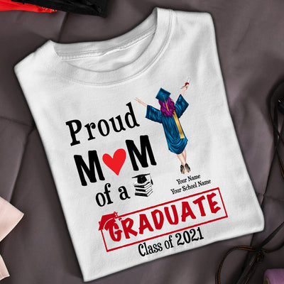 89Customized Personalized Shirt Proud Mom Family Of A Graduate 2021