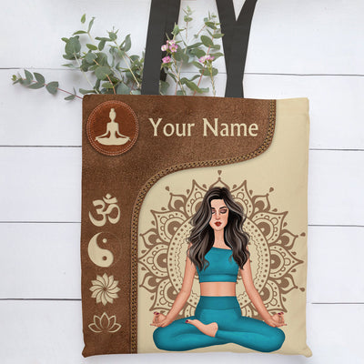 89Customized Yoga Namaste 2 Customized Tote Bag