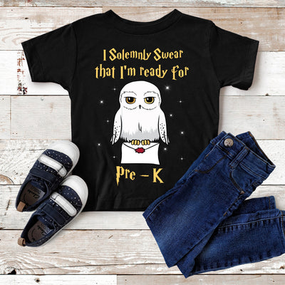 89Customized I solemnly swear that I'm ready for school personalized youth t-shirt