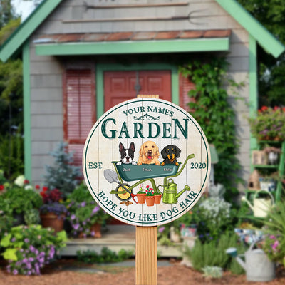 89Customized Personalized Wood Sign Gardening Hope You Like Dog Hair