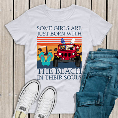 89Customized Personalized Shirt Jeep Beach Dog Girl