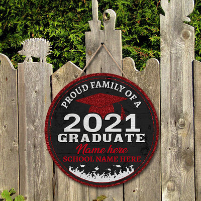 89Customized Personalized Wood Sign Proud Family Of A Graduate