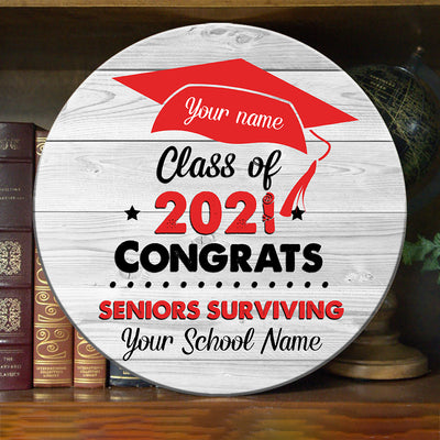 89Customized Personalized Wood Sign Congrats Surviving 2021