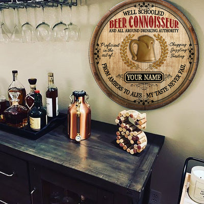 89Customized Beer connoisseur Customized Wood Sign