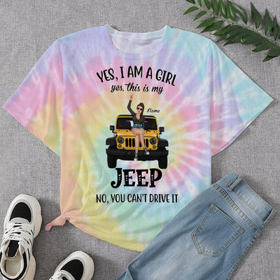 89Customized Tie dye Jeep girl no you can't drive it Customized 3D fullfilled Shirt