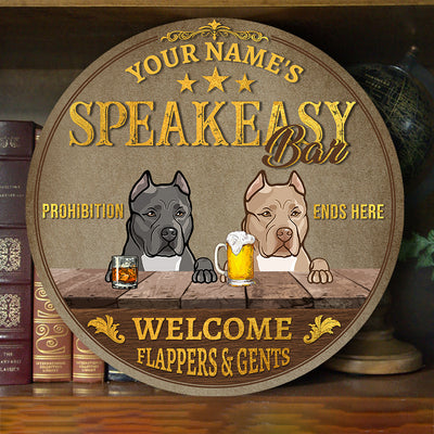 89Customized The Speakeasy Welcome flappers and gents Customized Wood Sign