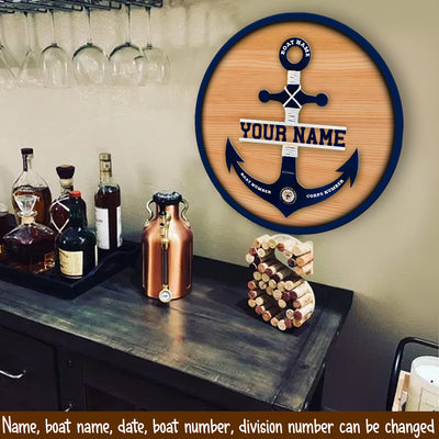 89Customized Navy anchor graduation personalized wood sign