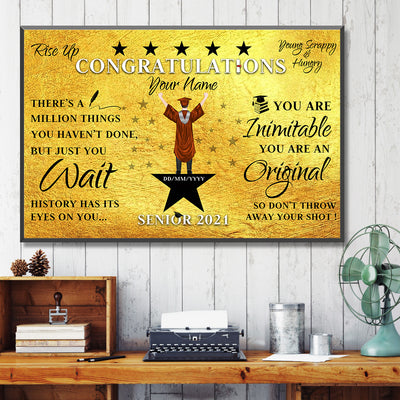 89Customized Personalized Poster Boy Rise Up Graduation 2021