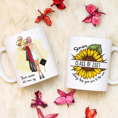 89Customized Personalized Mug Sunflower Graduation 2021