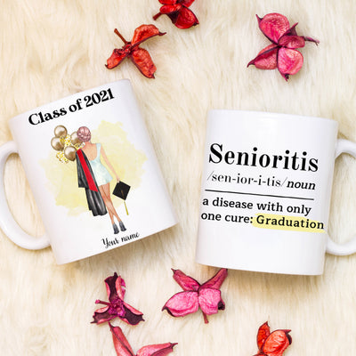 89Customized Personalized Mug Senioritis Definition Graduation