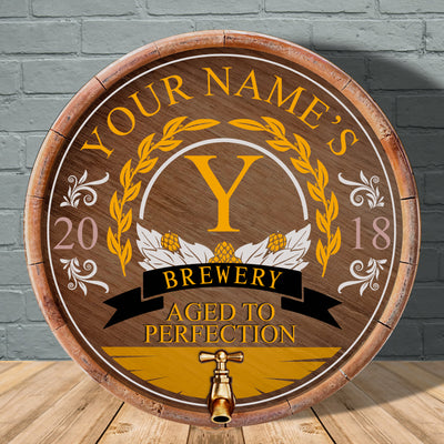 Brewery for Beer Lovers Customized Wood Sign
