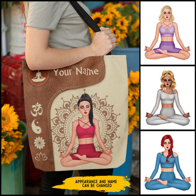 89Customized Yoga Namaste 2 Customized Tote Bag
