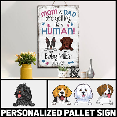 89Customized Personalized Pallet Sign Family Baby Announcement Dog Mom & Dad