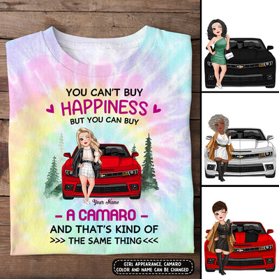 89Customized You can't buy happiness but you can buy a Camaro and that's kind of the same thing Tie Dye Customized 3D Fullfilled Shirt